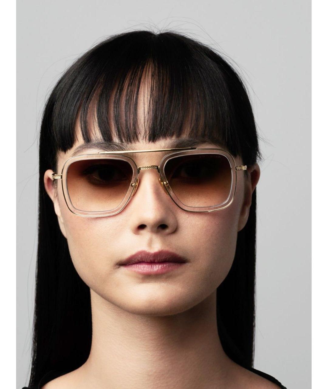 DITA EYEWEAR Золотые солнцезащитные очки, фото 3