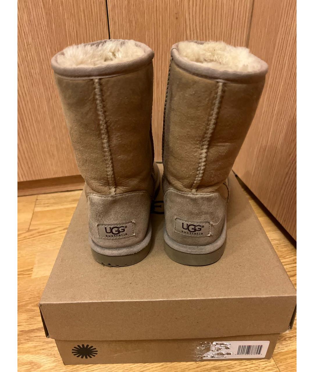 UGG AUSTRALIA Бежевые замшевые ботинки, фото 4