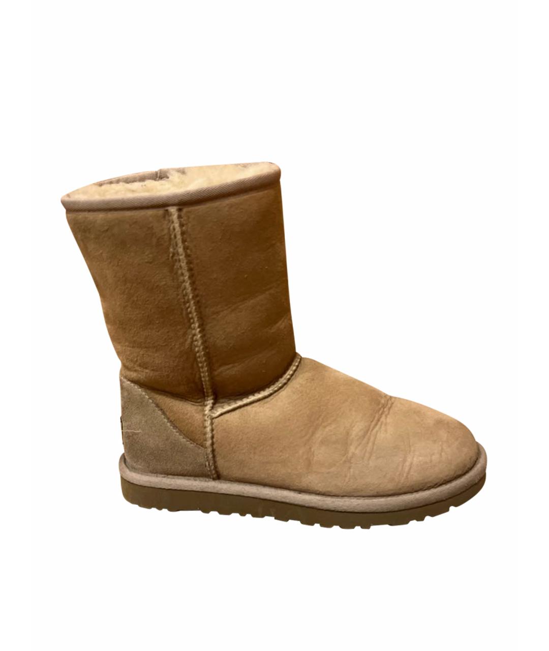 UGG AUSTRALIA Бежевые замшевые ботинки, фото 1