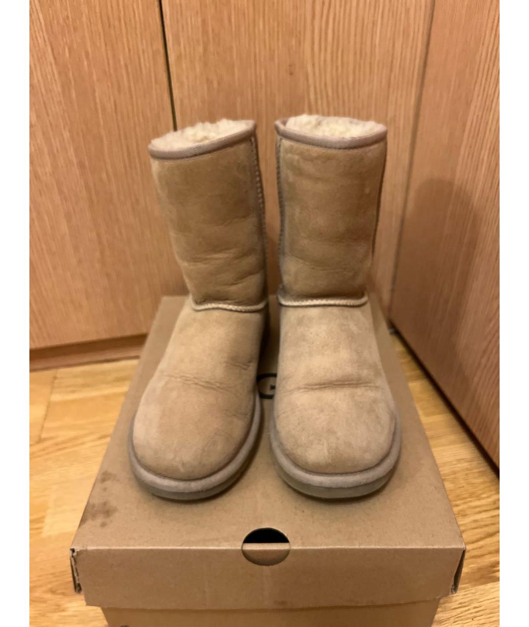 UGG AUSTRALIA Бежевые замшевые ботинки, фото 2