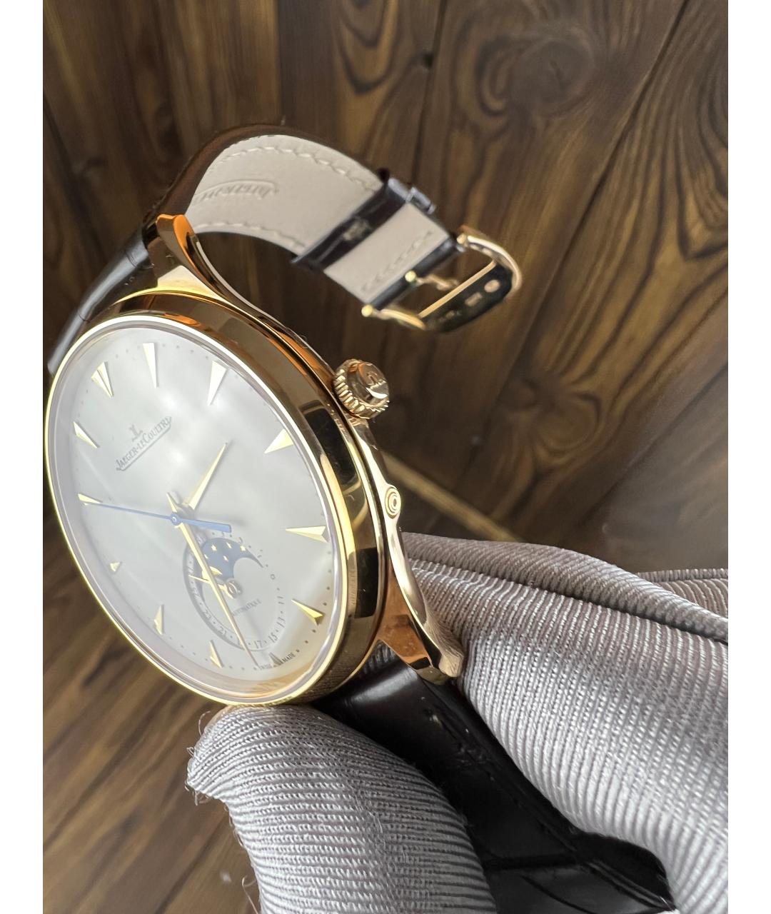 Jaeger LeCoultre Черные часы из розового золота, фото 4