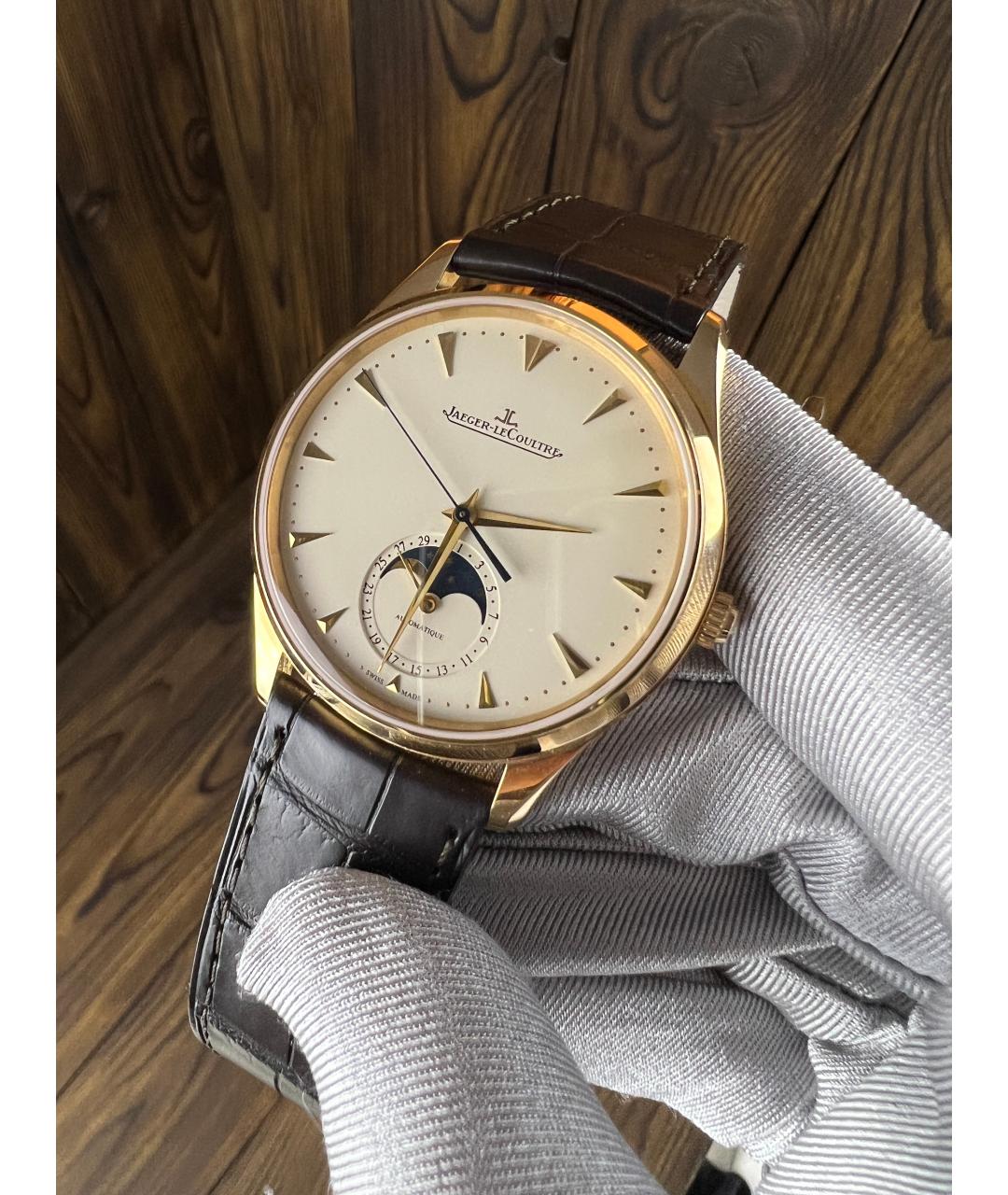 Jaeger LeCoultre Черные часы из розового золота, фото 3