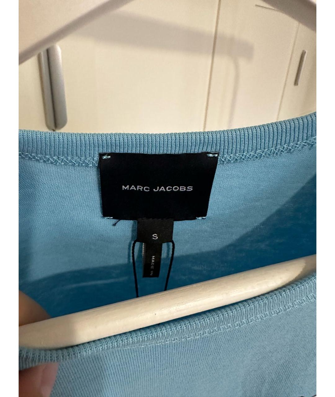 MARC BY MARC JACOBS Голубая хлопковая футболка, фото 4