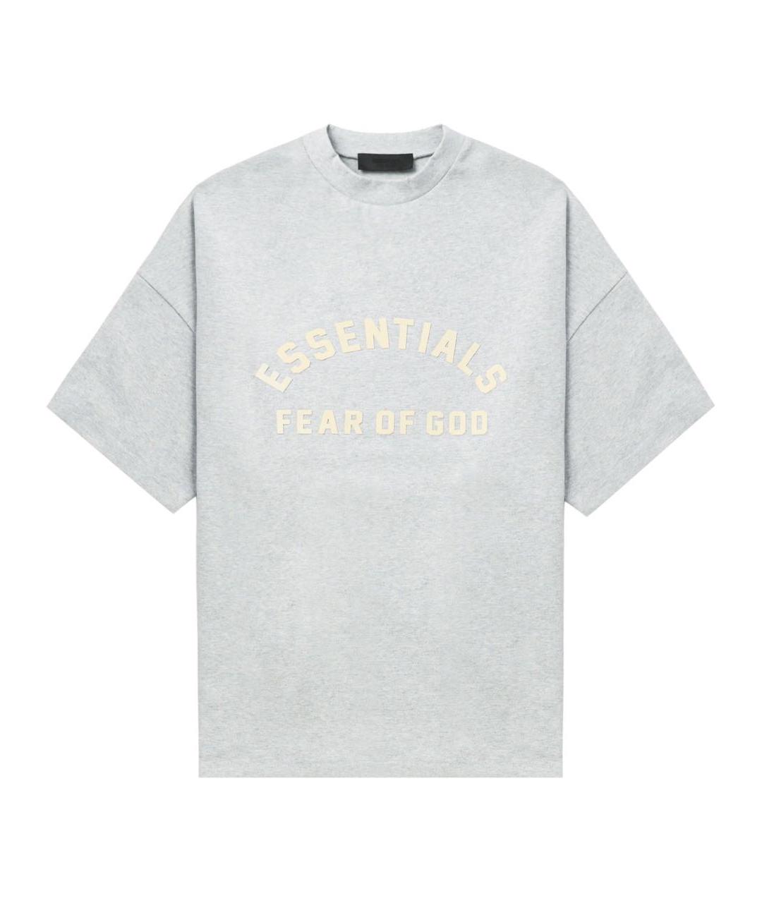 FEAR OF GOD ESSENTIALS Серая хлопковая футболка, фото 1