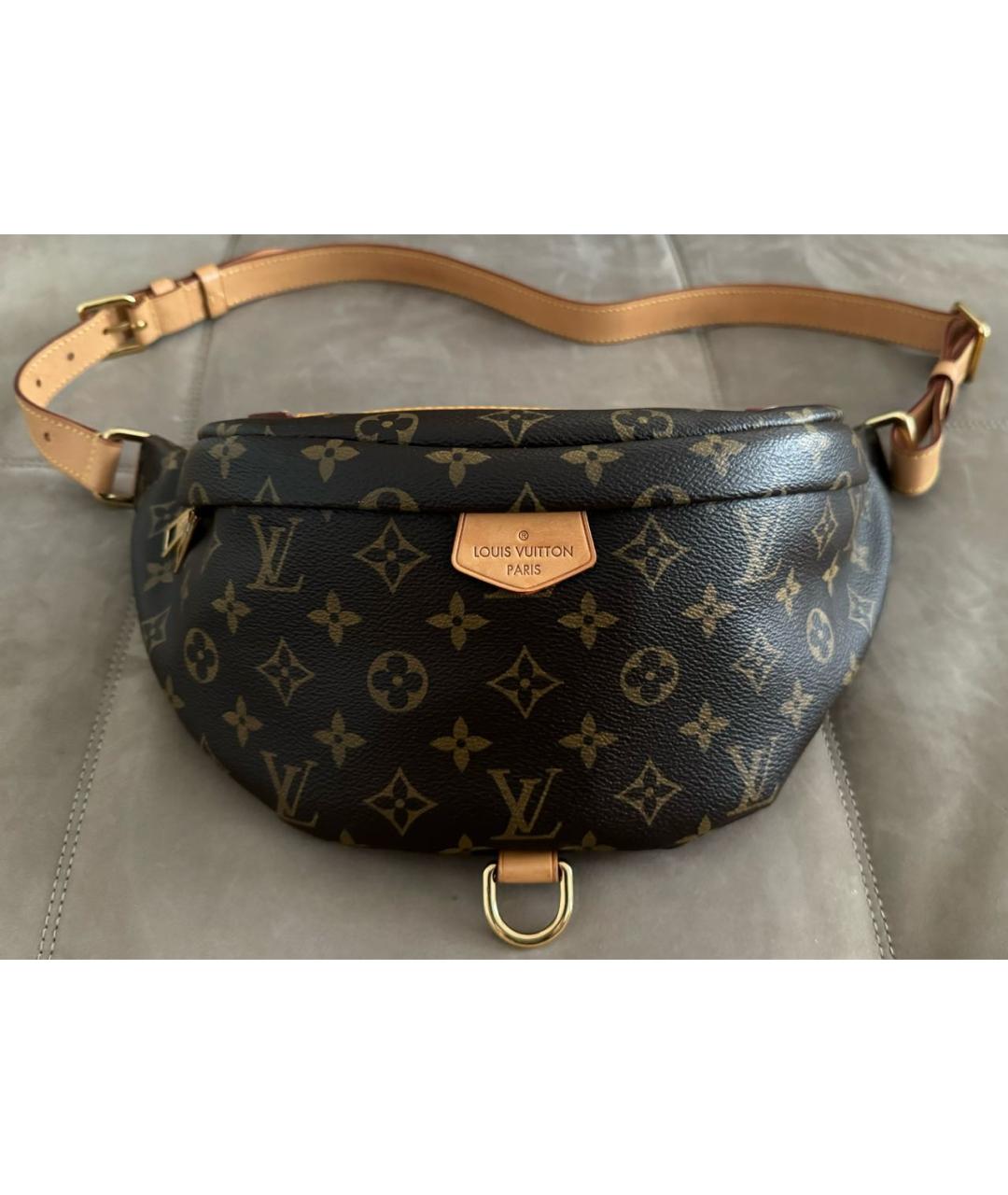 LOUIS VUITTON Коричневая поясная сумка, фото 3