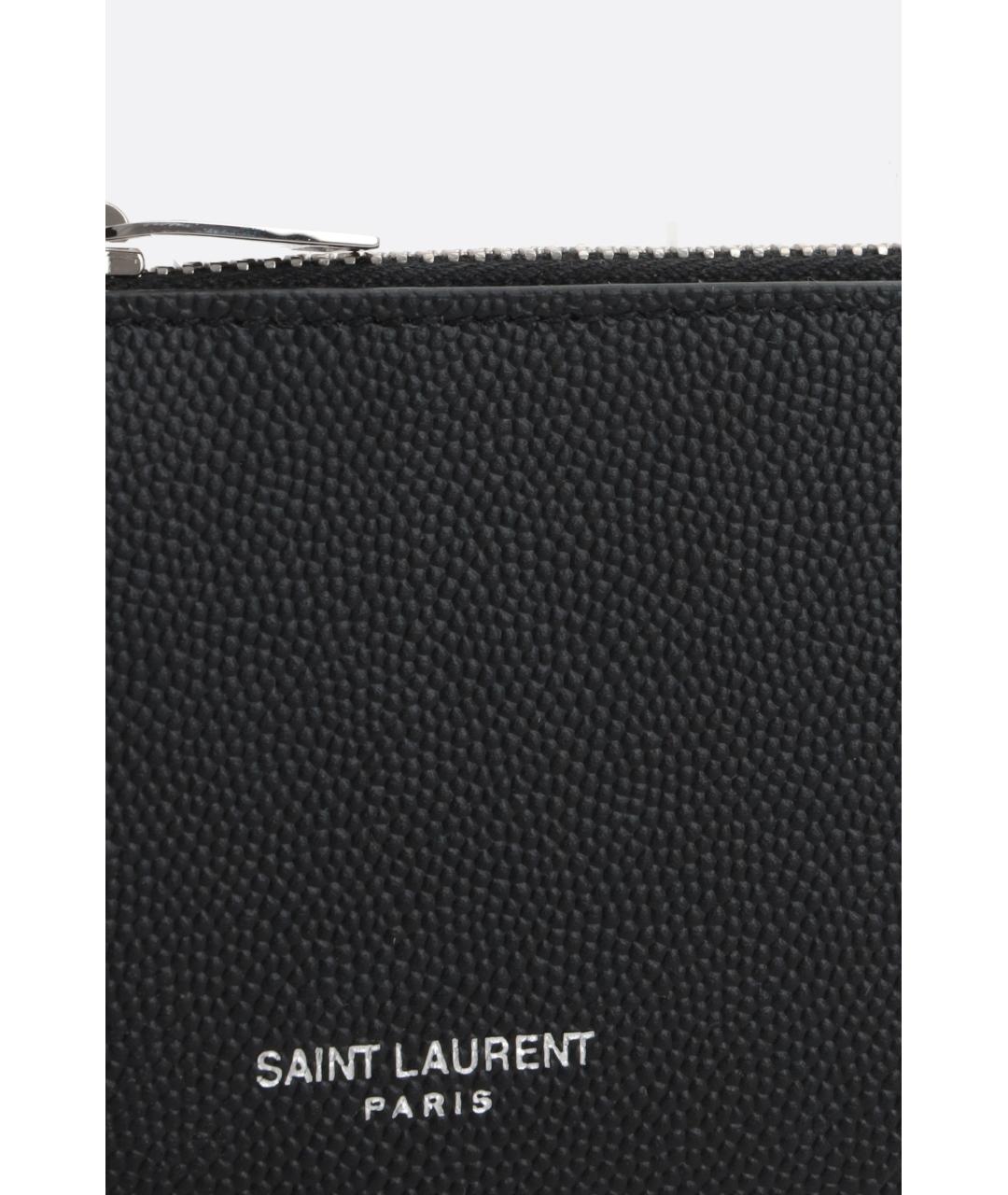 SAINT LAURENT Черный кошелек, фото 2