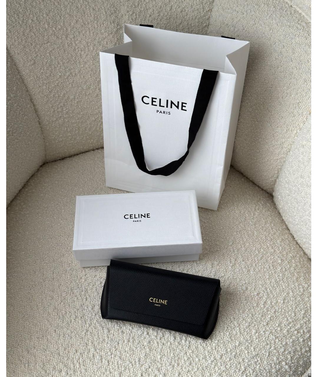 CELINE Черные пластиковые солнцезащитные очки, фото 6