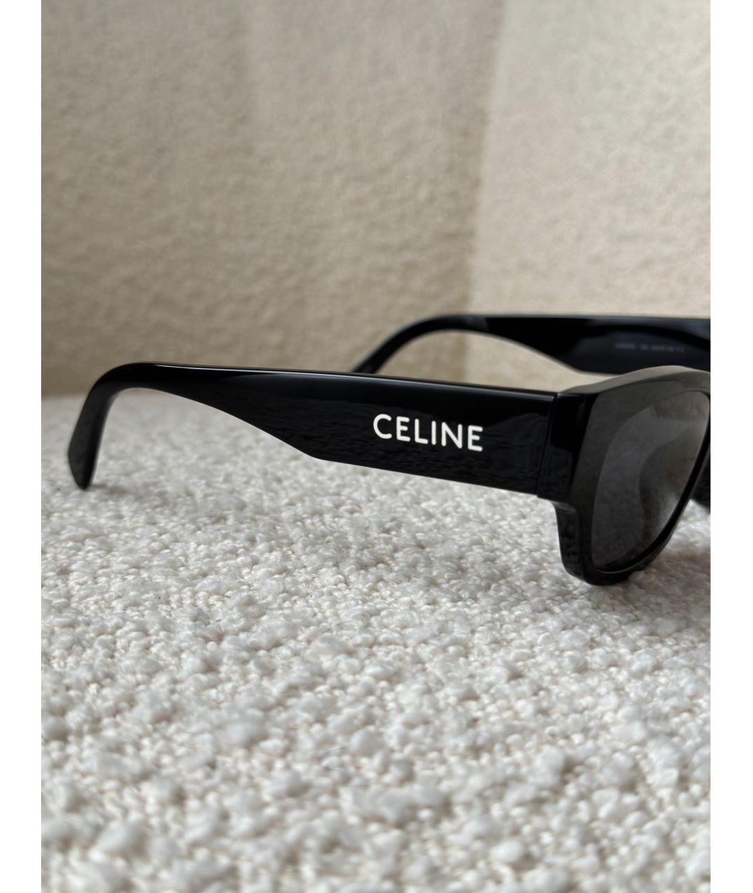 CELINE Черные пластиковые солнцезащитные очки, фото 3