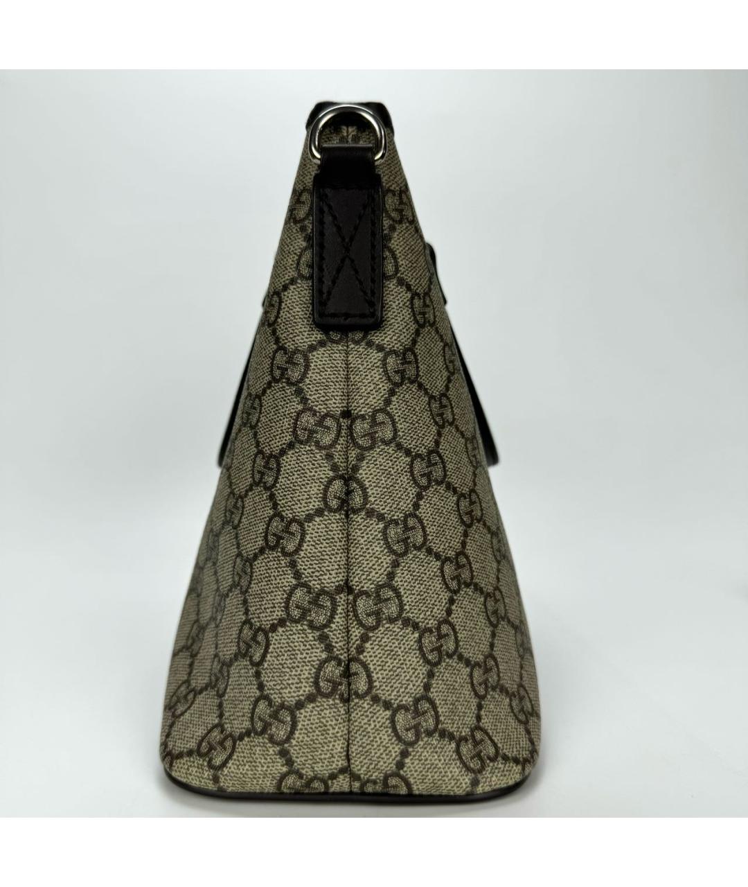 GUCCI Коричневая кожаная сумка с короткими ручками, фото 6