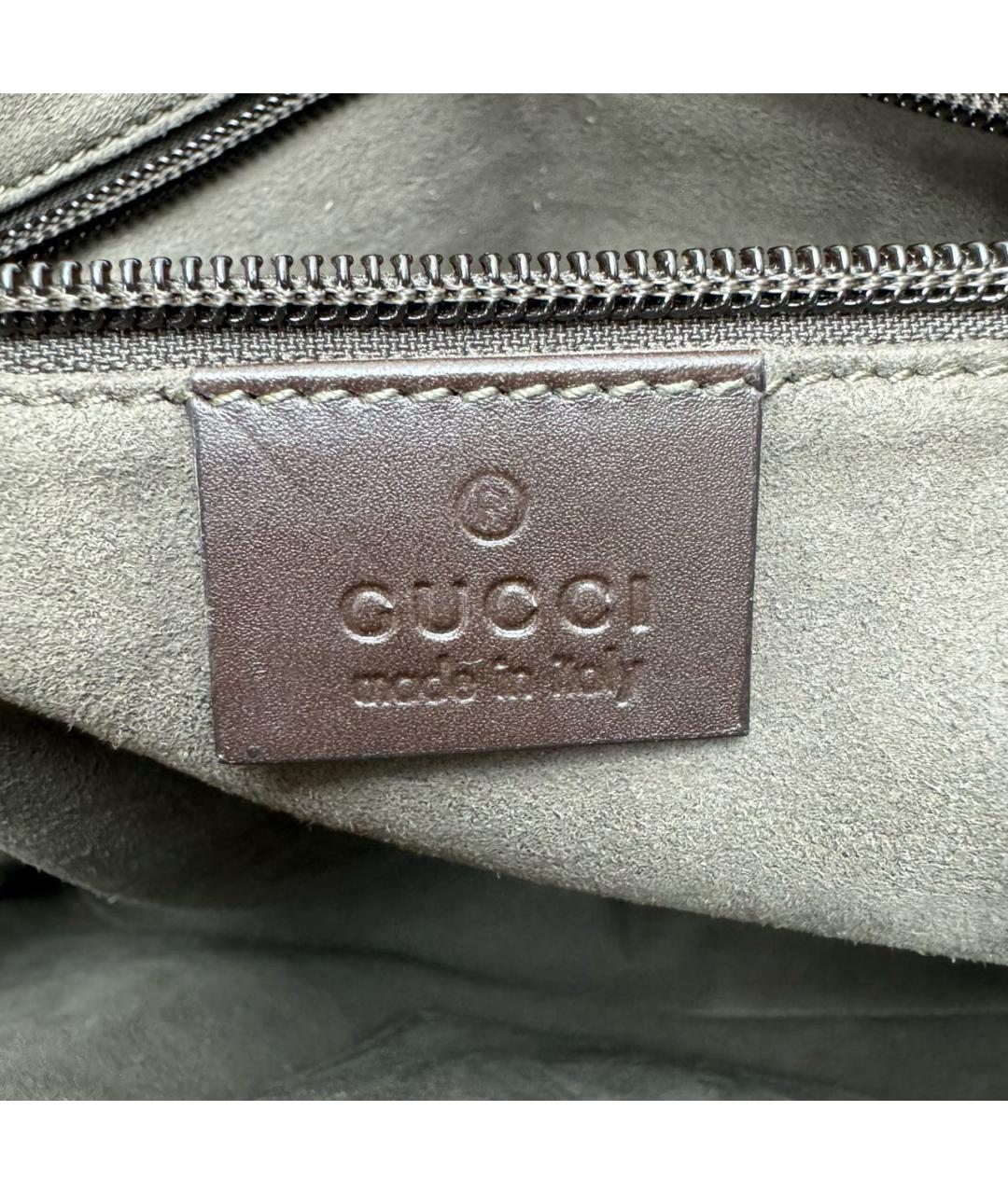 GUCCI Коричневая кожаная сумка с короткими ручками, фото 7
