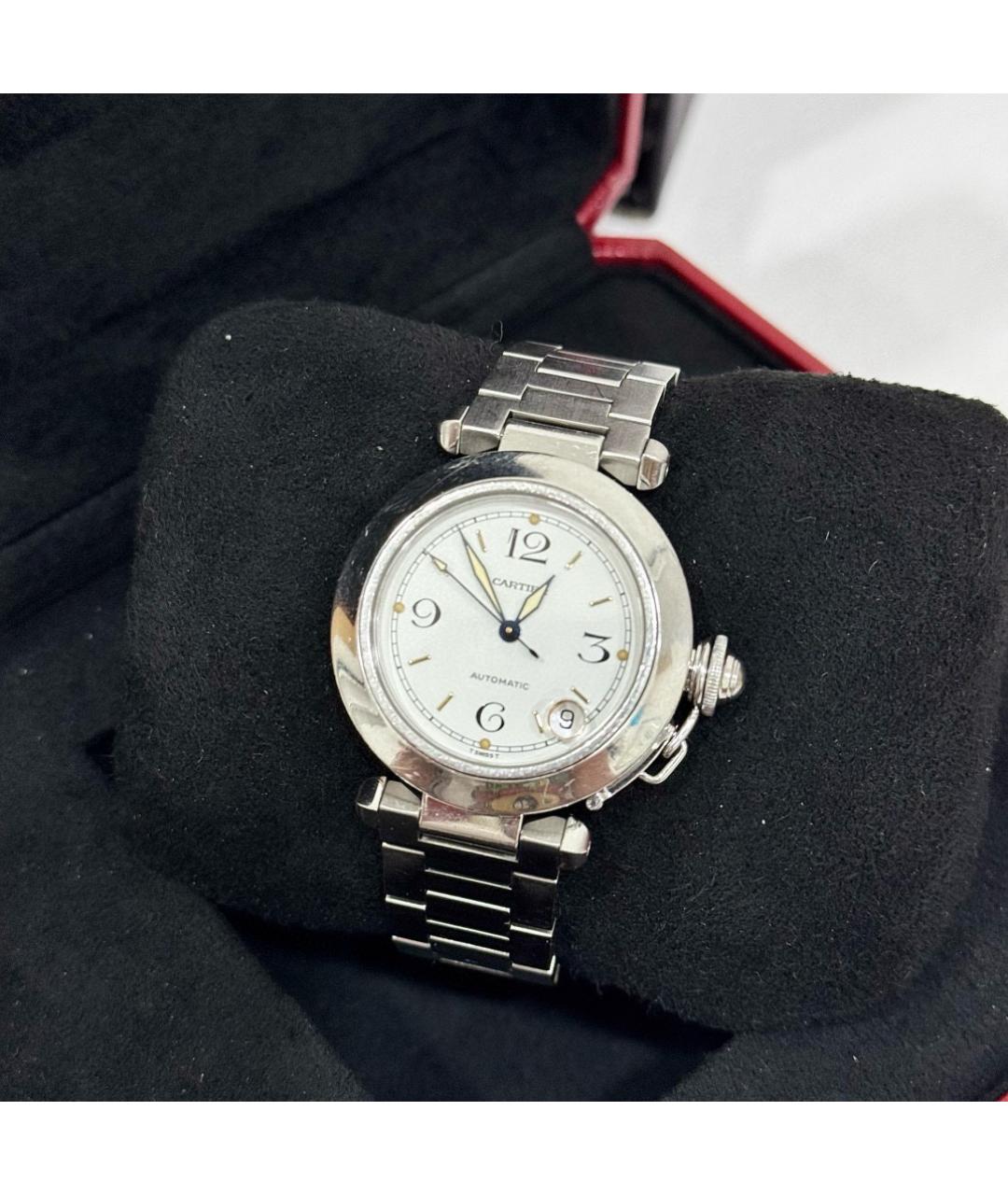 CARTIER Белые металлические часы, фото 9