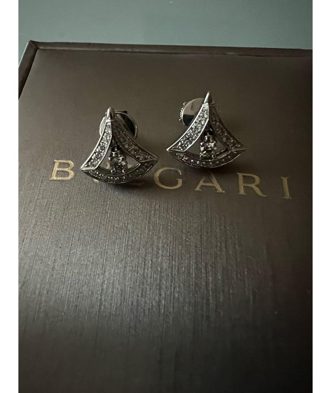 BVLGARI Серебряные серьги из белого золота, фото 9