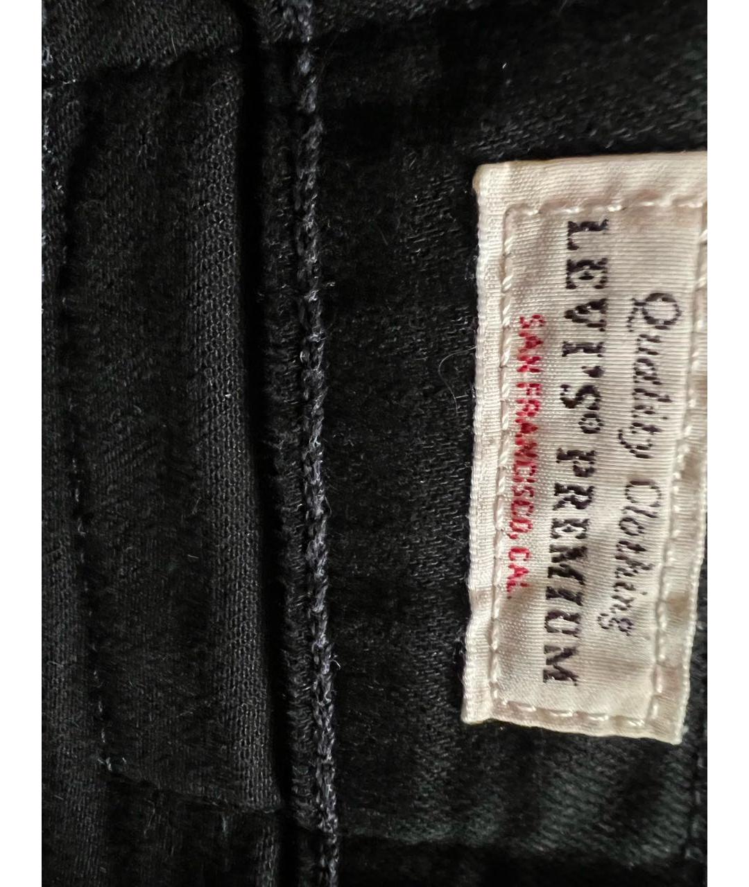 LEVI'S Черные хлопковые джинсы скинни, фото 3