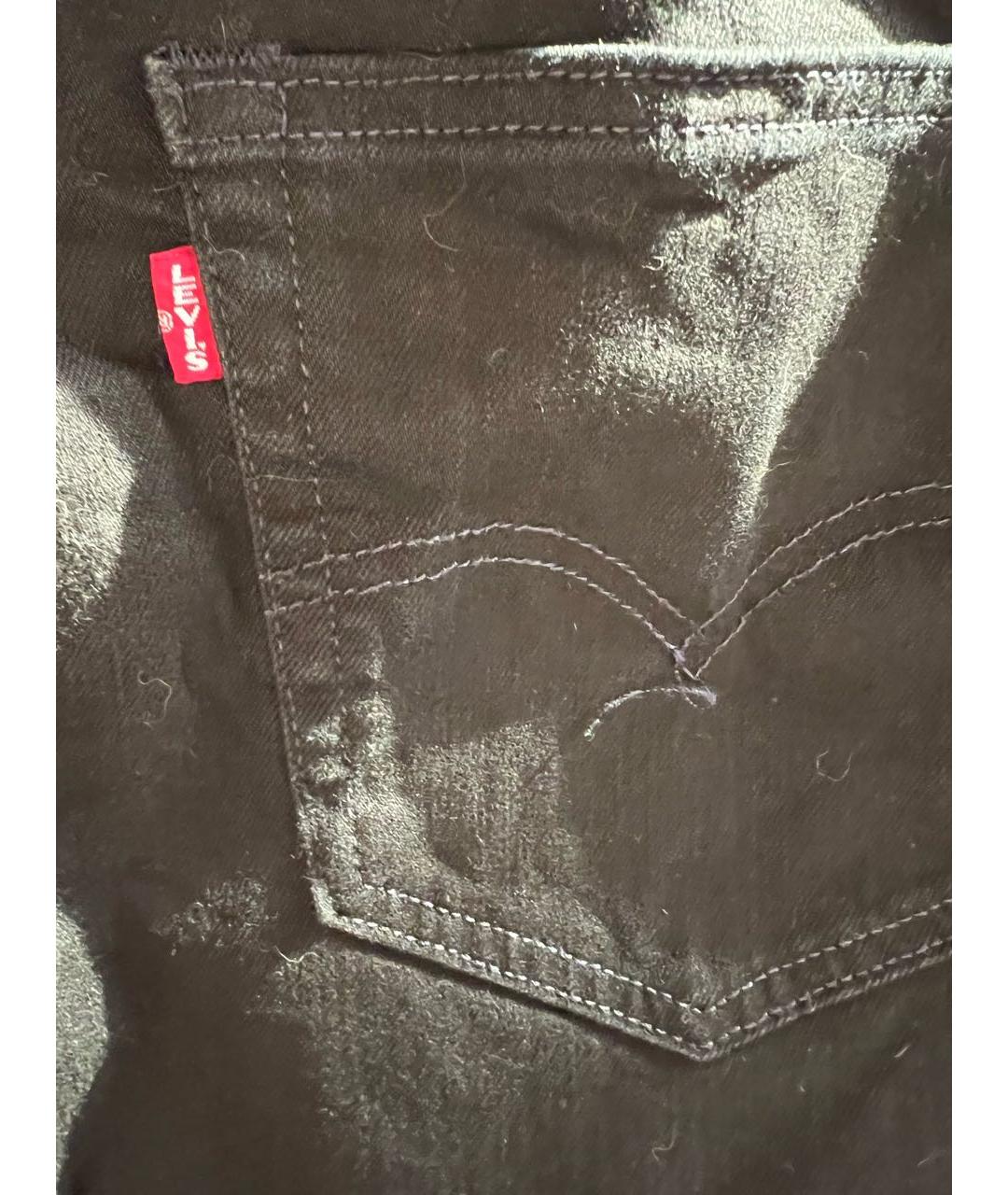 LEVI'S Черные хлопковые джинсы скинни, фото 5