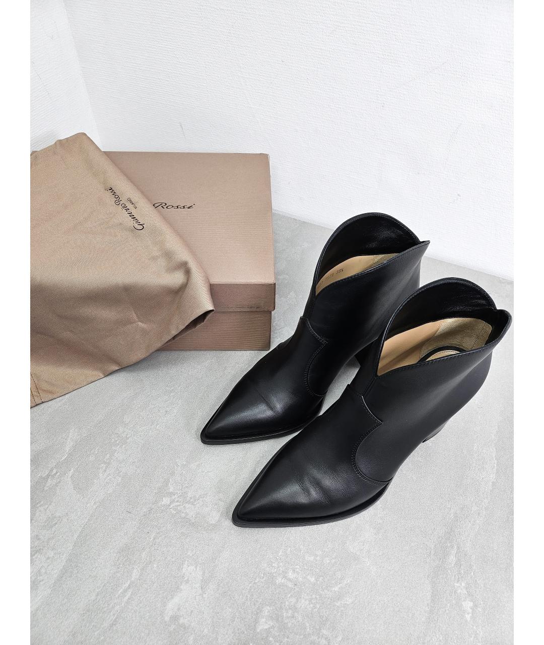 GIANVITO ROSSI Черные кожаные ботильоны, фото 7