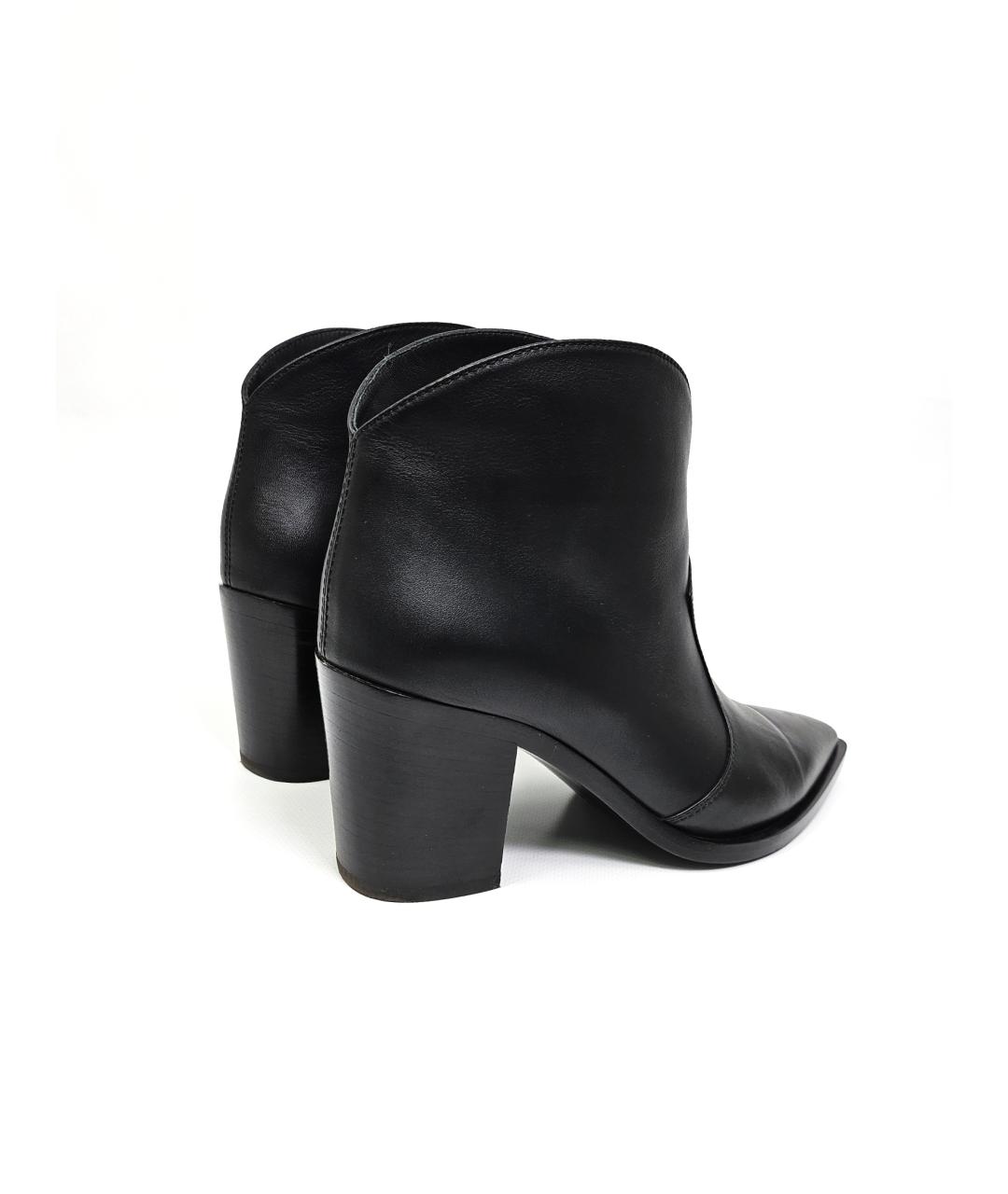 GIANVITO ROSSI Черные кожаные ботильоны, фото 5