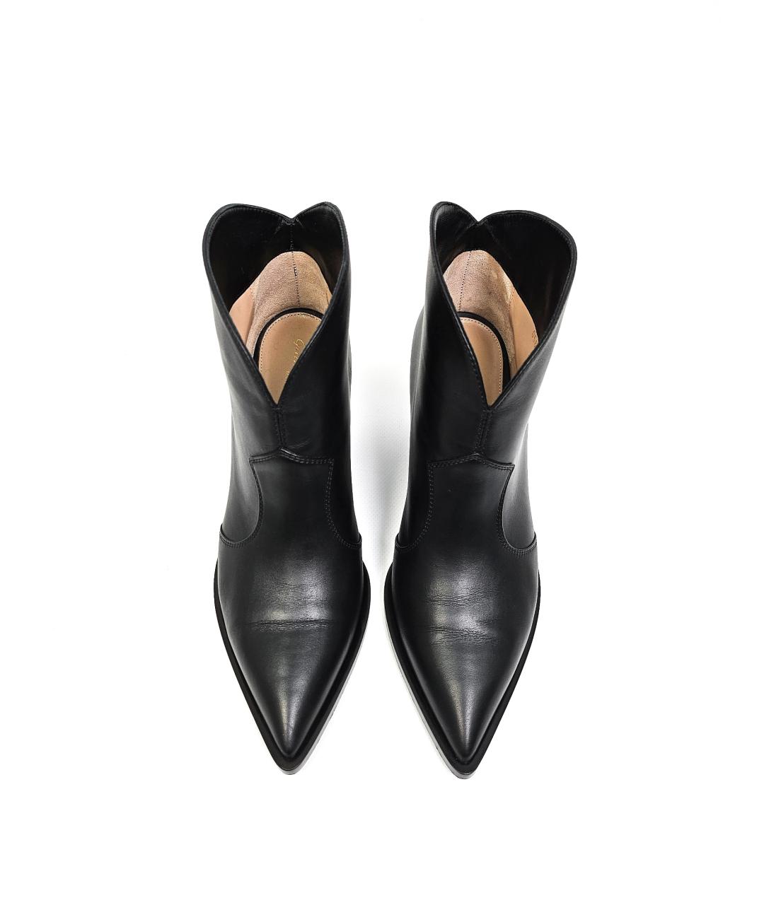 GIANVITO ROSSI Черные кожаные ботильоны, фото 3