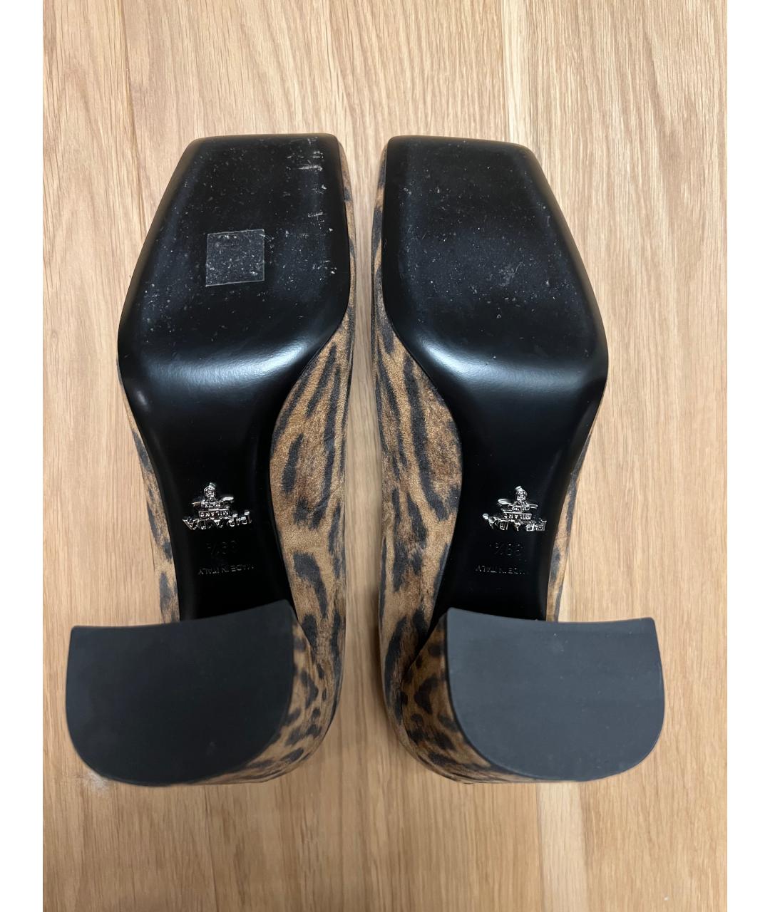 PRADA Коричневые замшевые туфли, фото 5