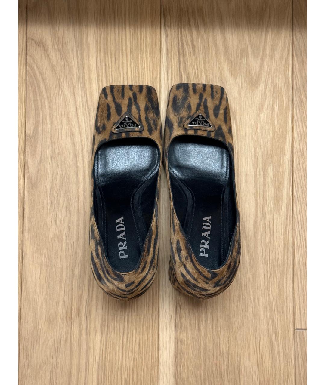 PRADA Коричневые замшевые туфли, фото 3