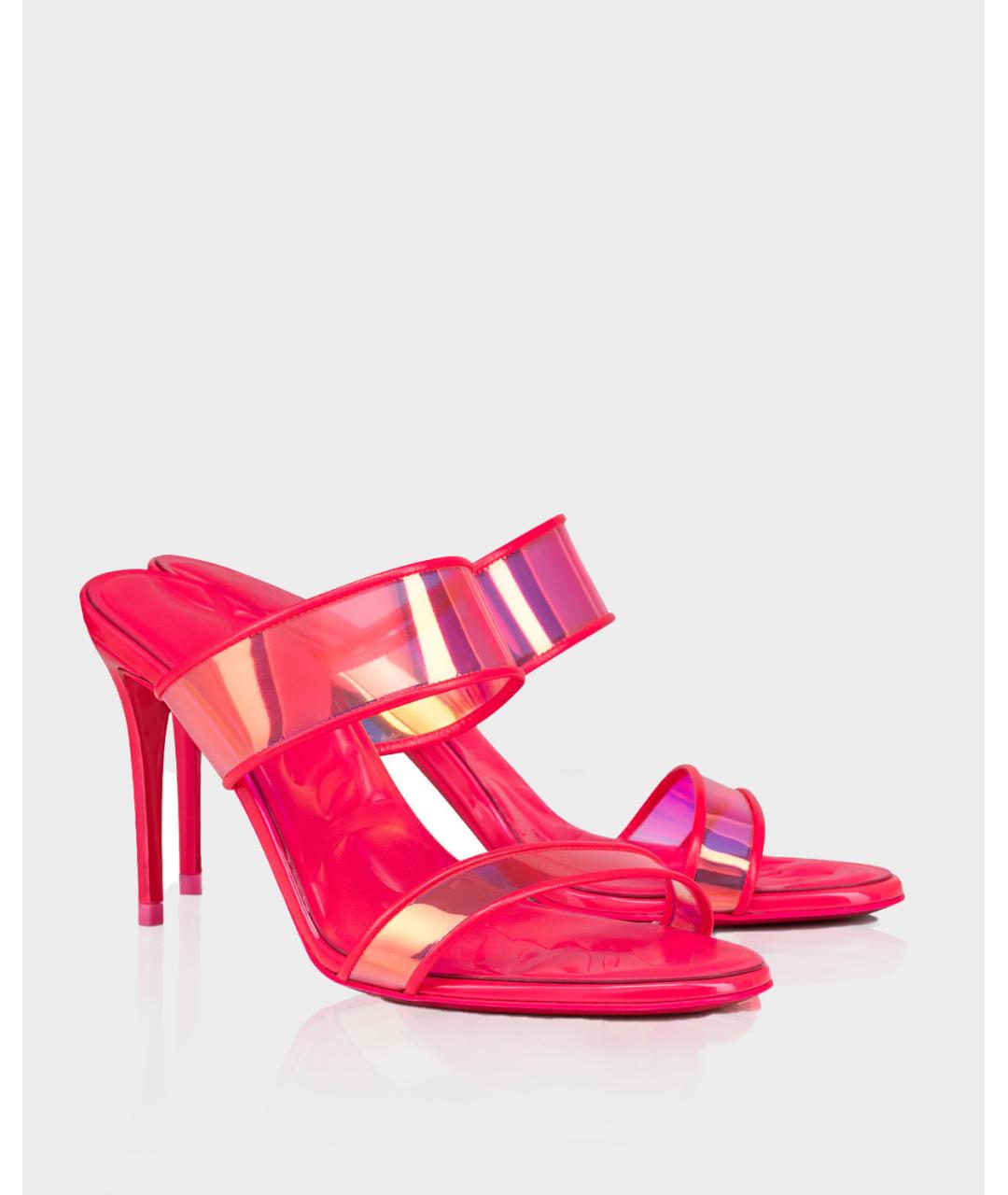 CHRISTIAN LOUBOUTIN Розовые мюли, фото 3