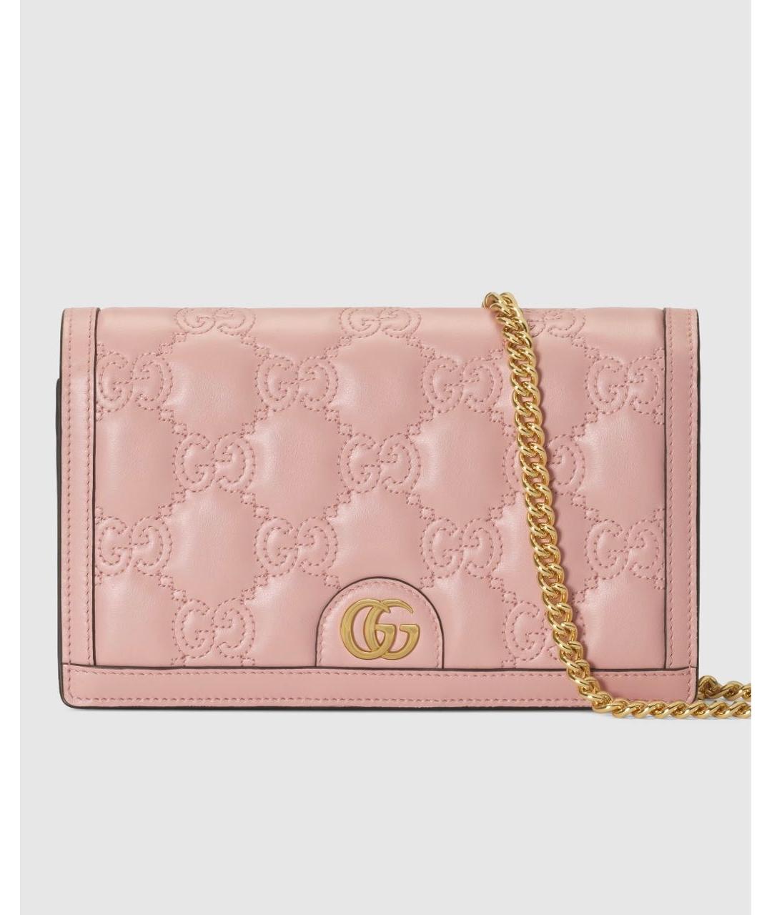 GUCCI Розовая кожаная сумка через плечо, фото 8