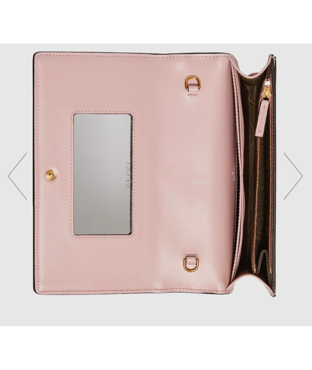 GUCCI Розовая кожаная сумка через плечо, фото 4