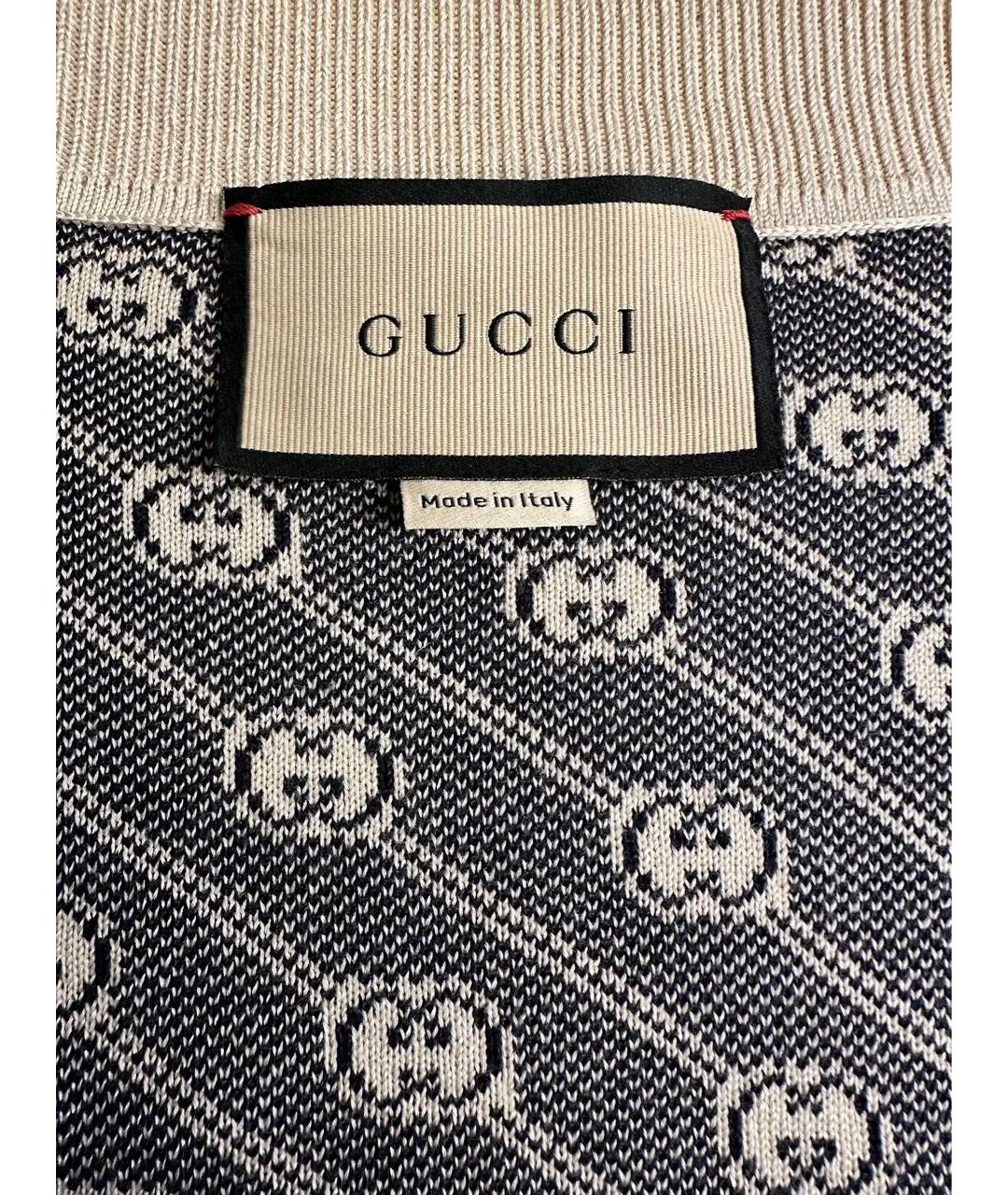 GUCCI Темно-синий шелковый кардиган, фото 6