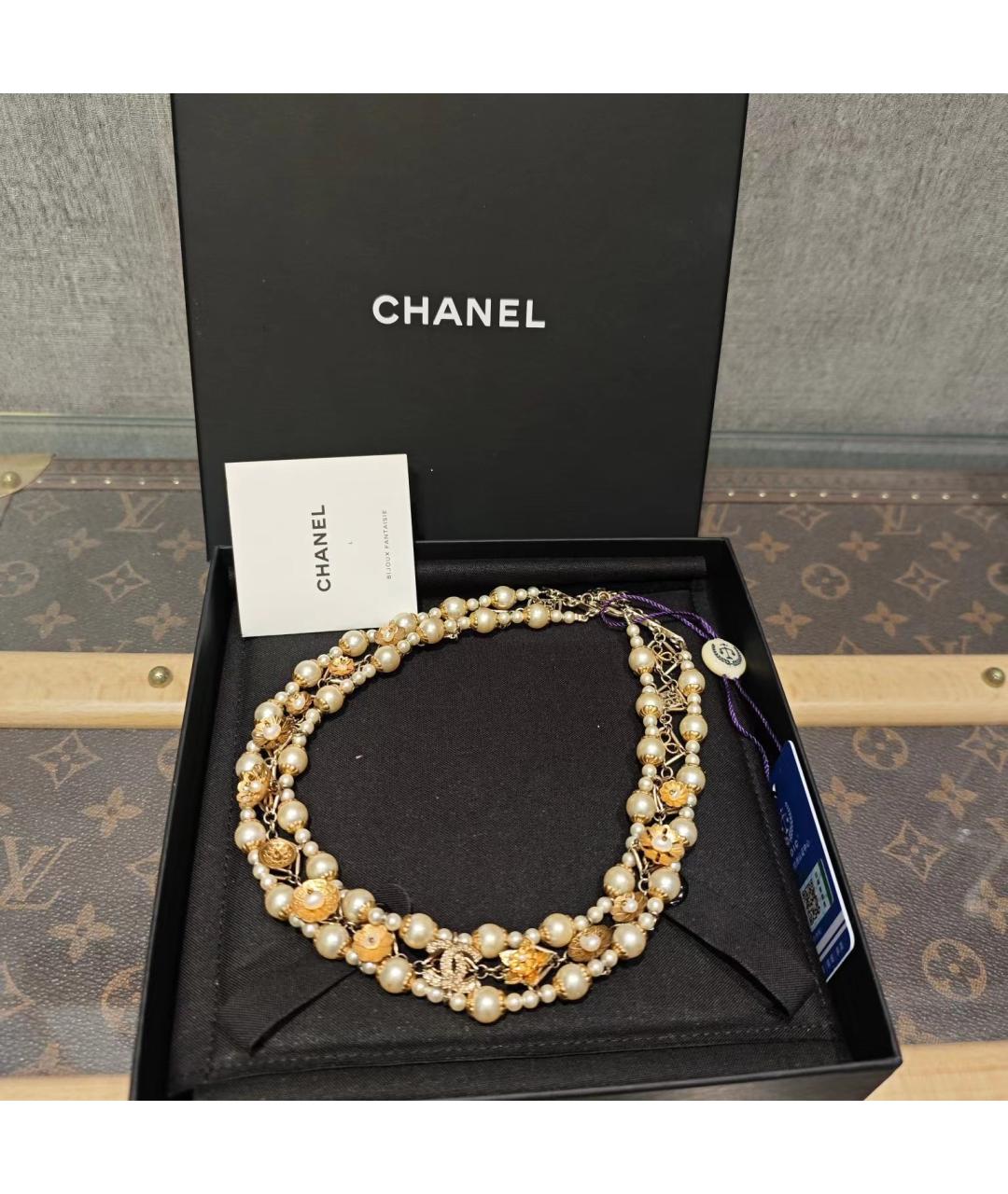 CHANEL Золотое латунное колье, фото 4