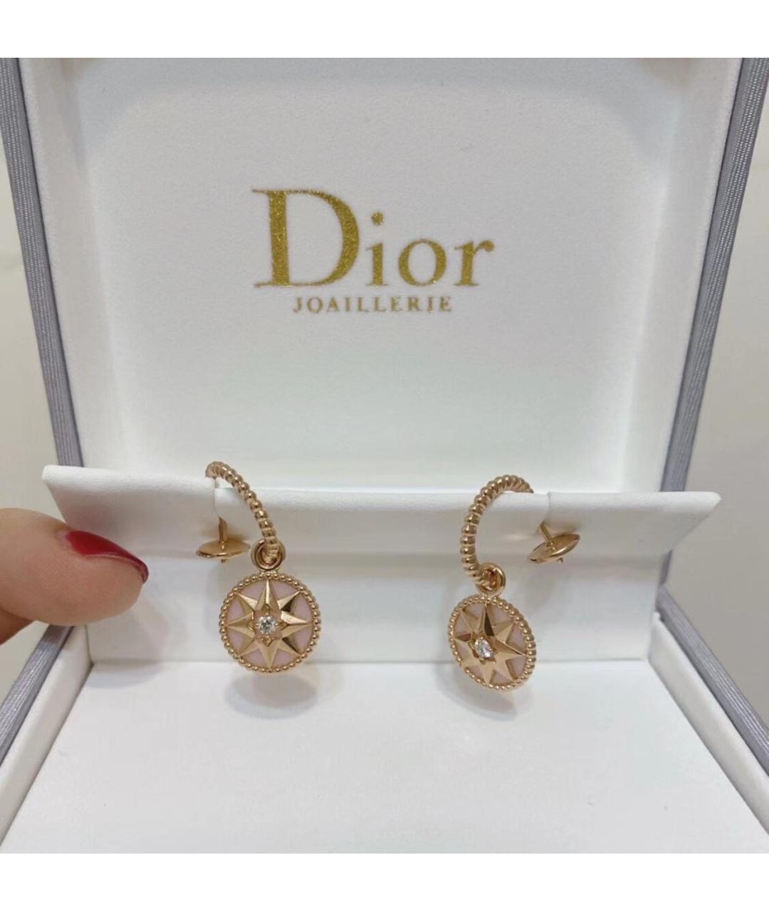 CHRISTIAN DIOR Золотые серьги из розового золота, фото 2