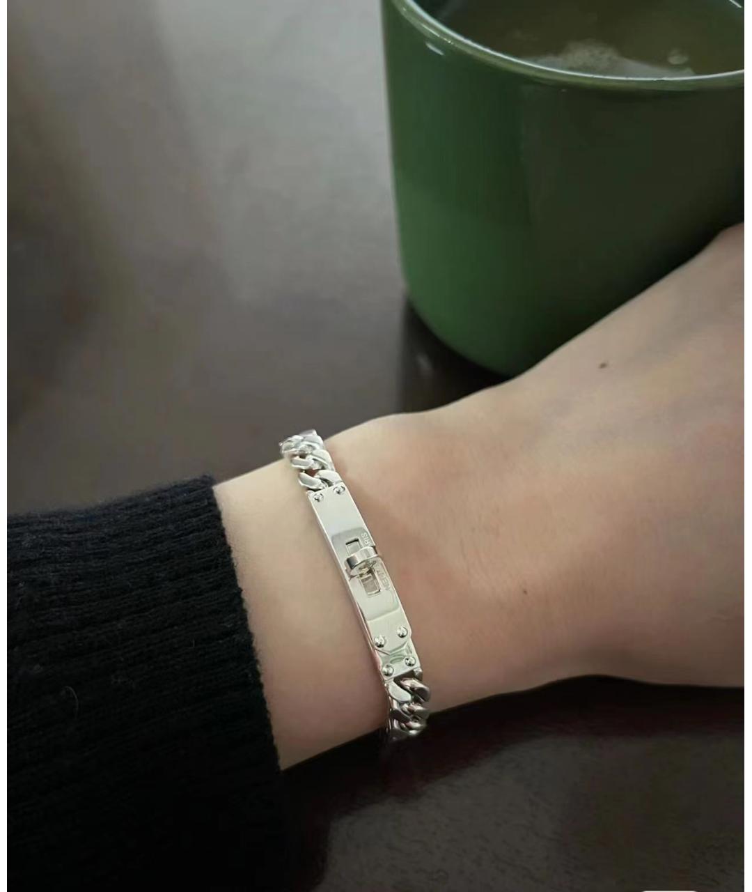 HERMES Серебрянный серебряный браслет, фото 7