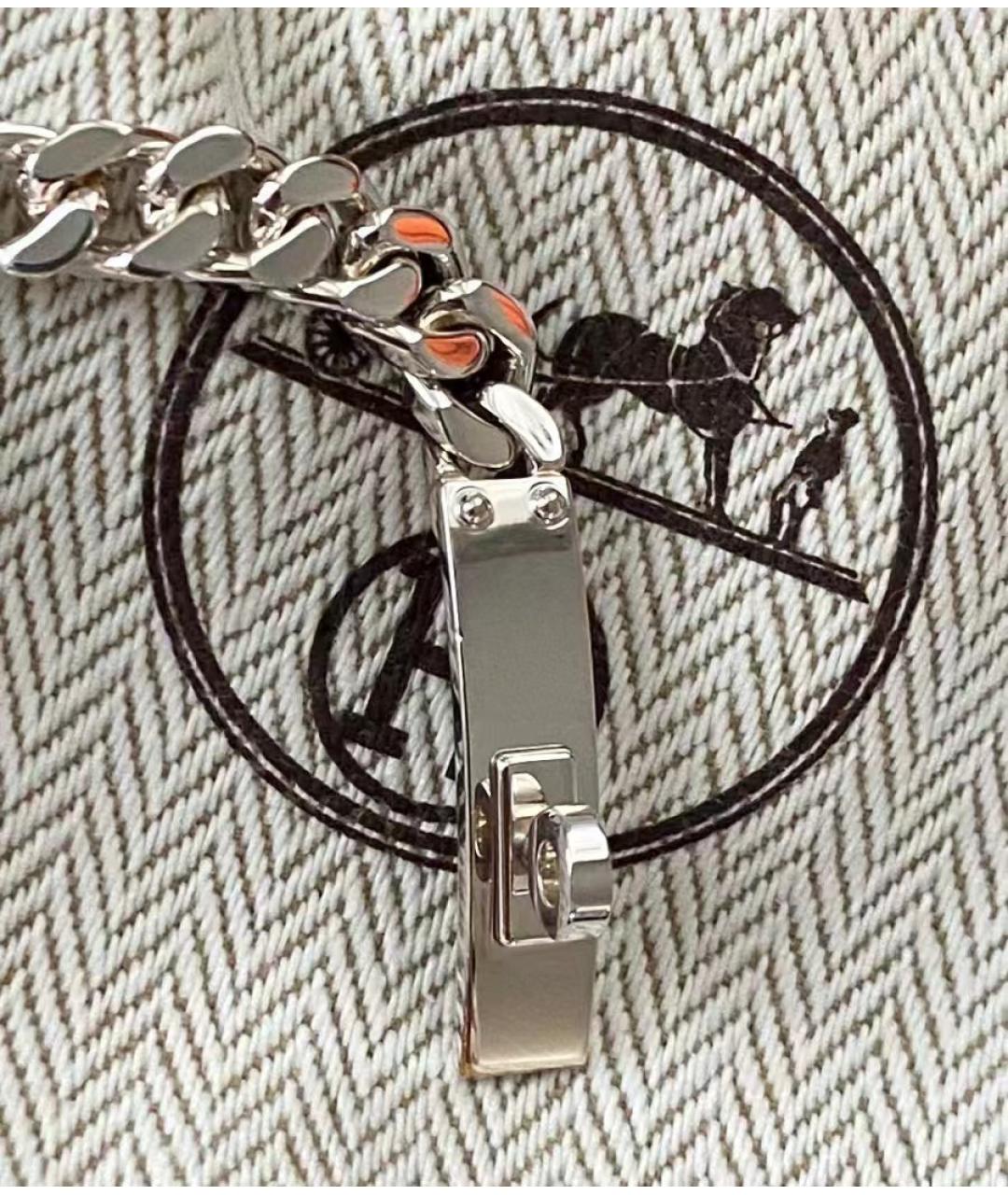 HERMES Серебрянный серебряный браслет, фото 5