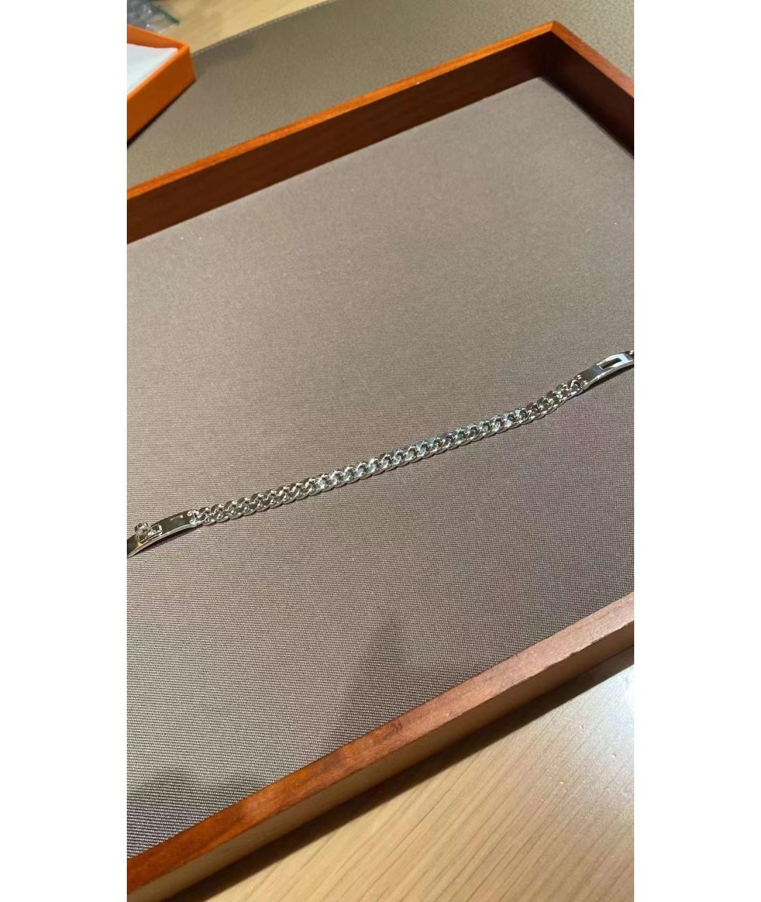 HERMES Серебрянный серебряный браслет, фото 6