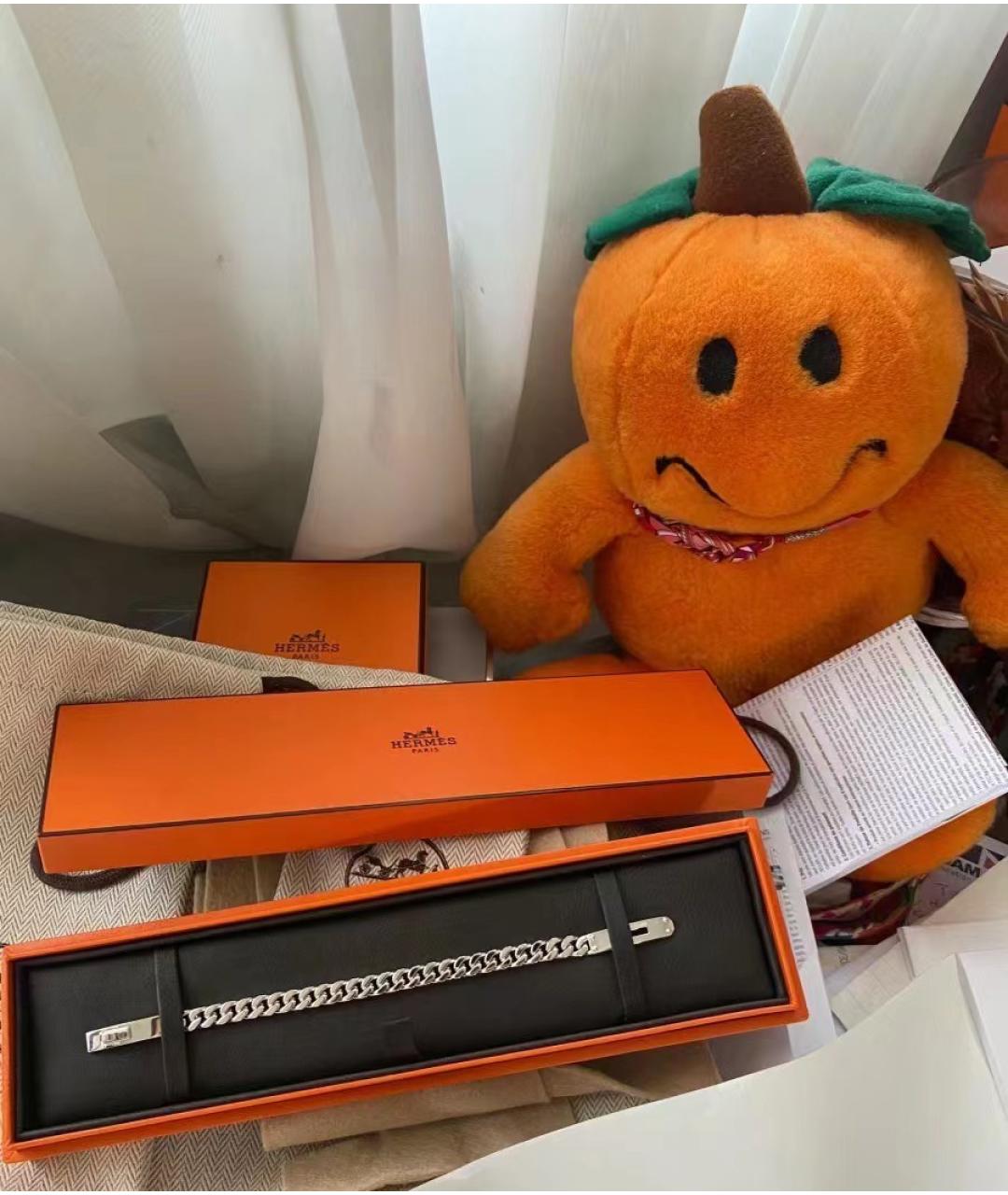 HERMES Серебрянный серебряный браслет, фото 8