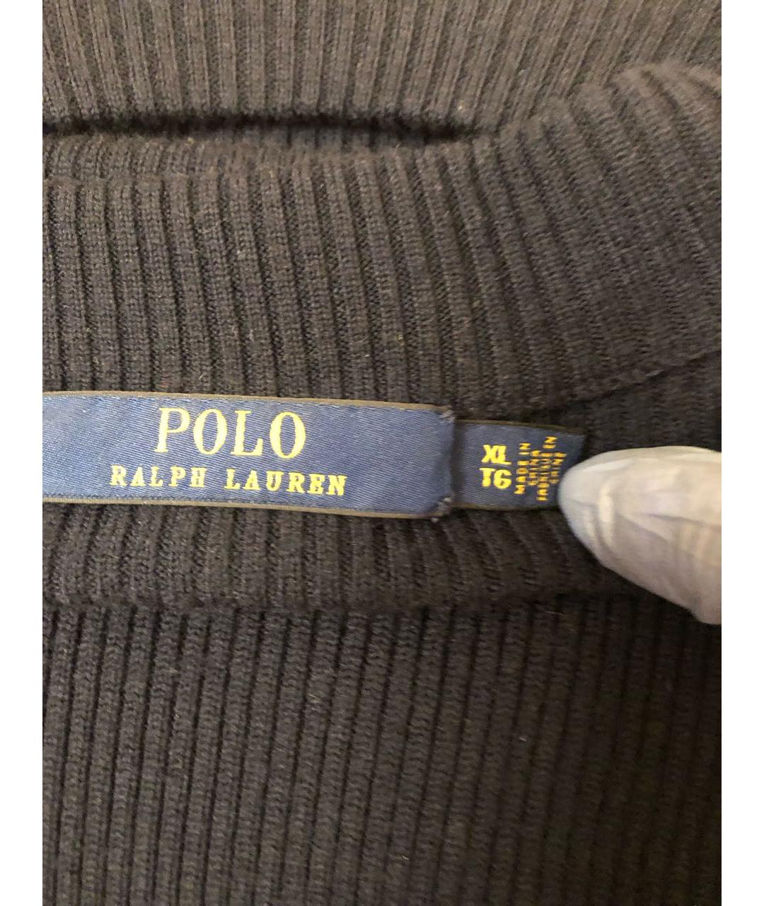 POLO RALPH LAUREN Темно-синее шерстяное платье, фото 3