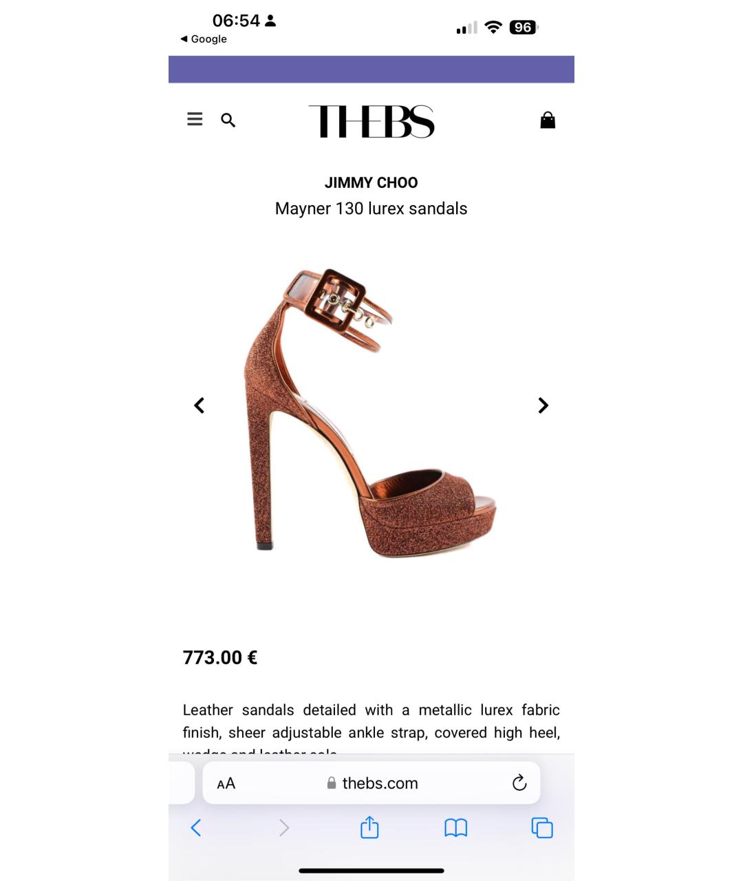 JIMMY CHOO Кожаные босоножки, фото 3