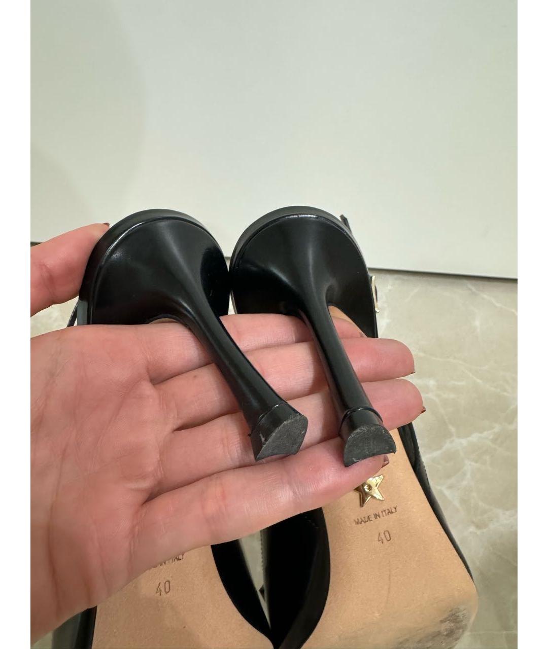 CHRISTIAN DIOR Черные кожаные туфли, фото 5