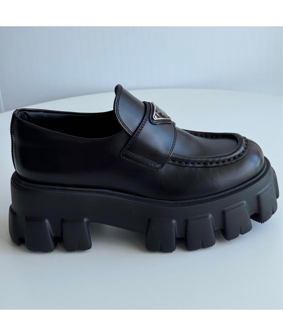 PRADA Черные кожаные лоферы, фото 5