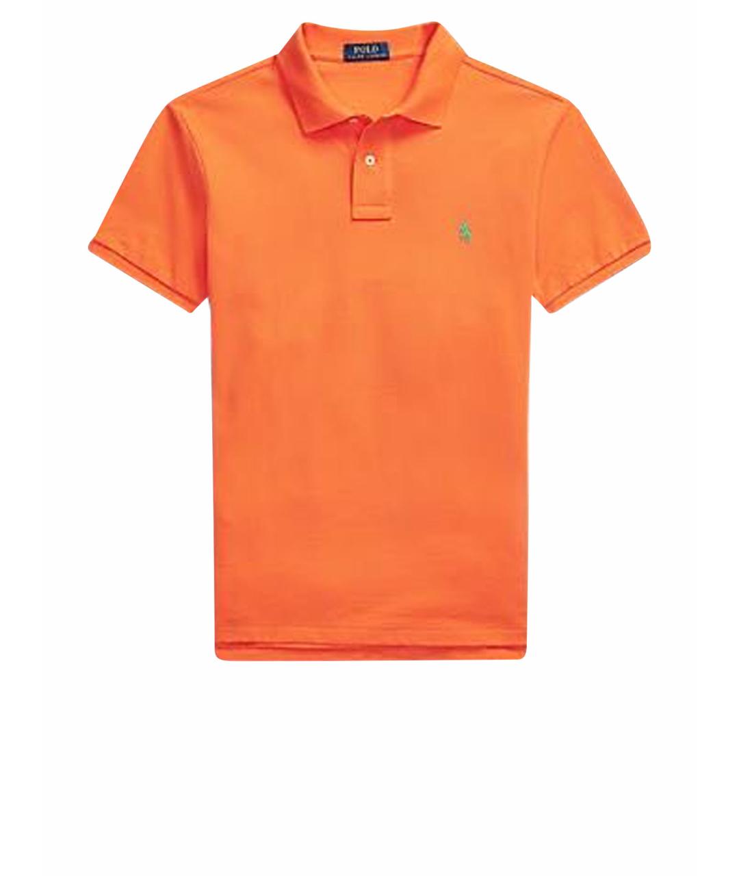 POLO RALPH LAUREN Оранжевое хлопковое поло с коротким рукавом, фото 1