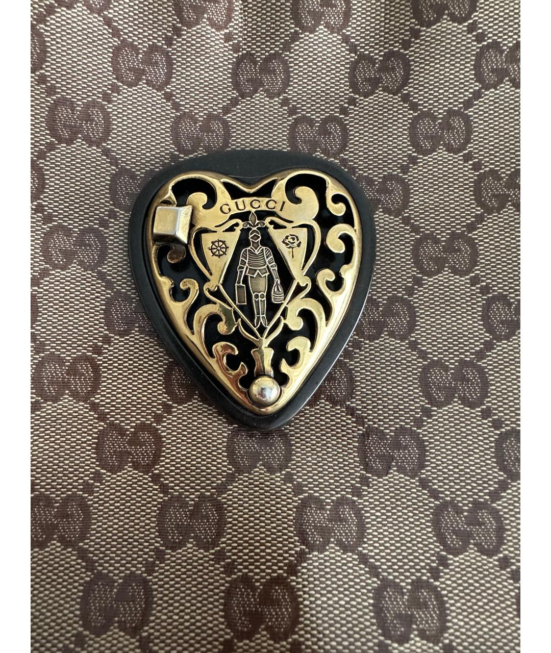 GUCCI Коричневая кожаная сумка с короткими ручками, фото 3