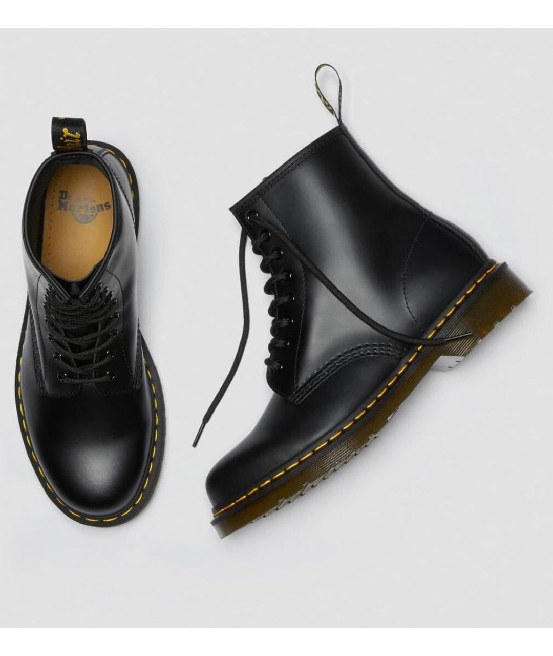 DR. MARTENS Черные кожаные высокие ботинки, фото 3