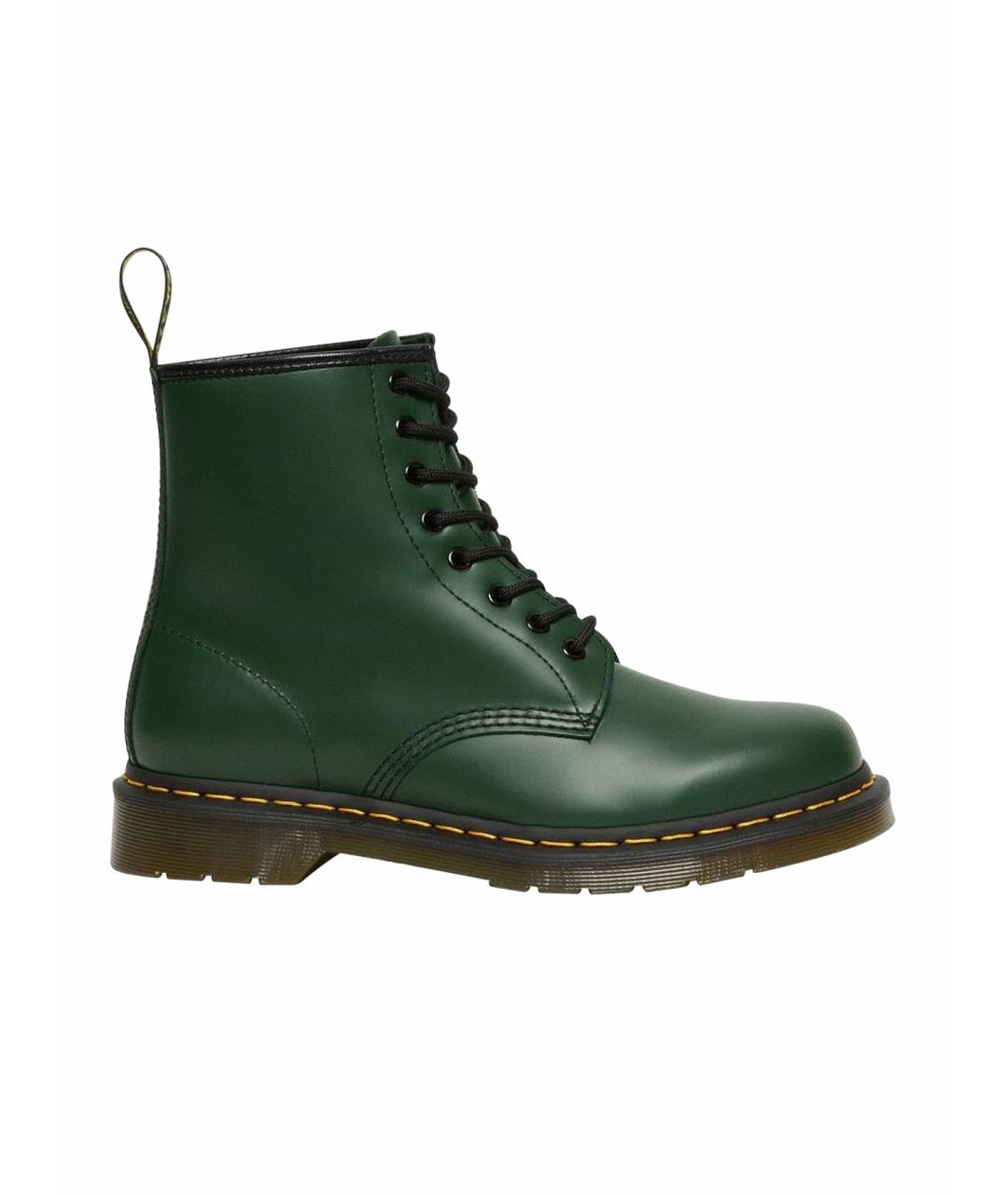 DR. MARTENS Зеленые кожаные высокие ботинки, фото 1