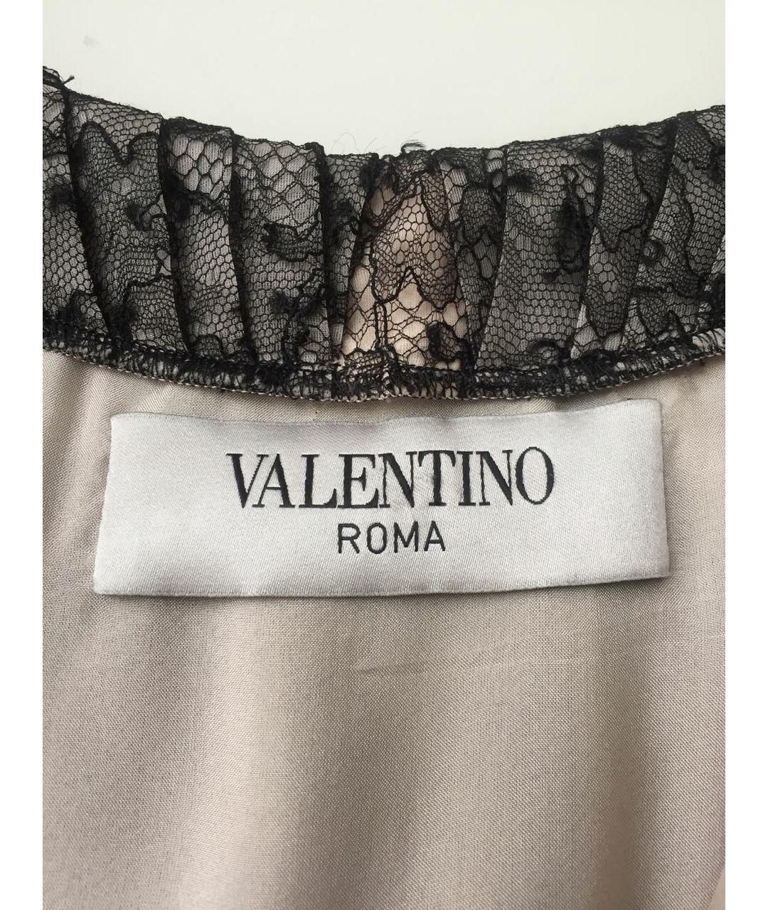 VALENTINO Черное кружевное повседневное платье, фото 3