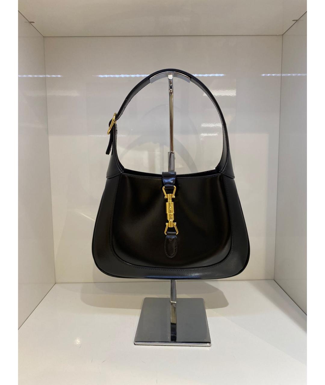 GUCCI Черная кожаная сумка через плечо, фото 4