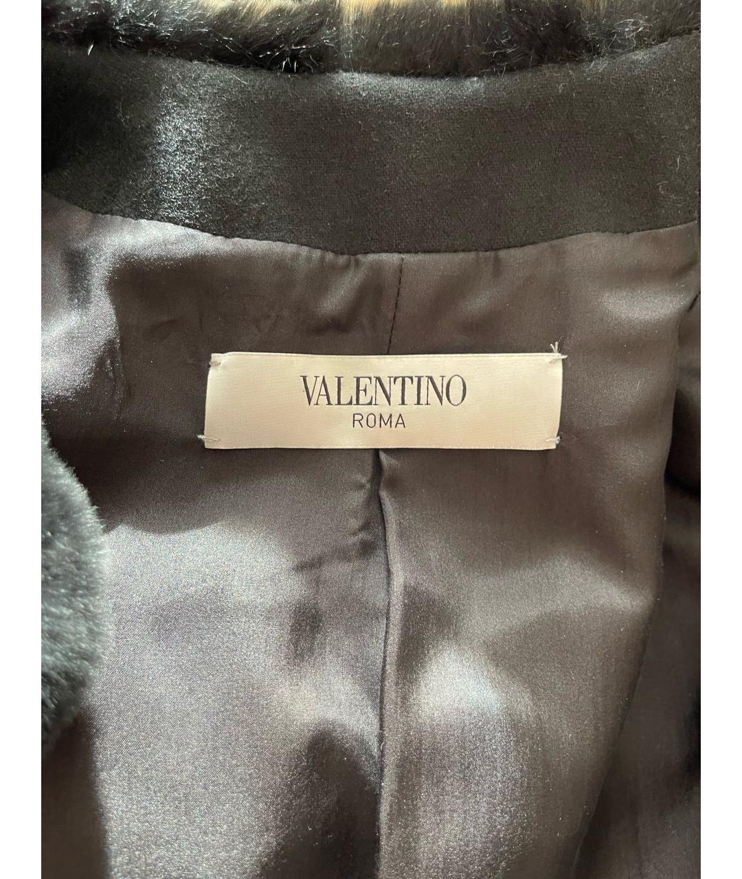 VALENTINO Черная меховая шуба, фото 4
