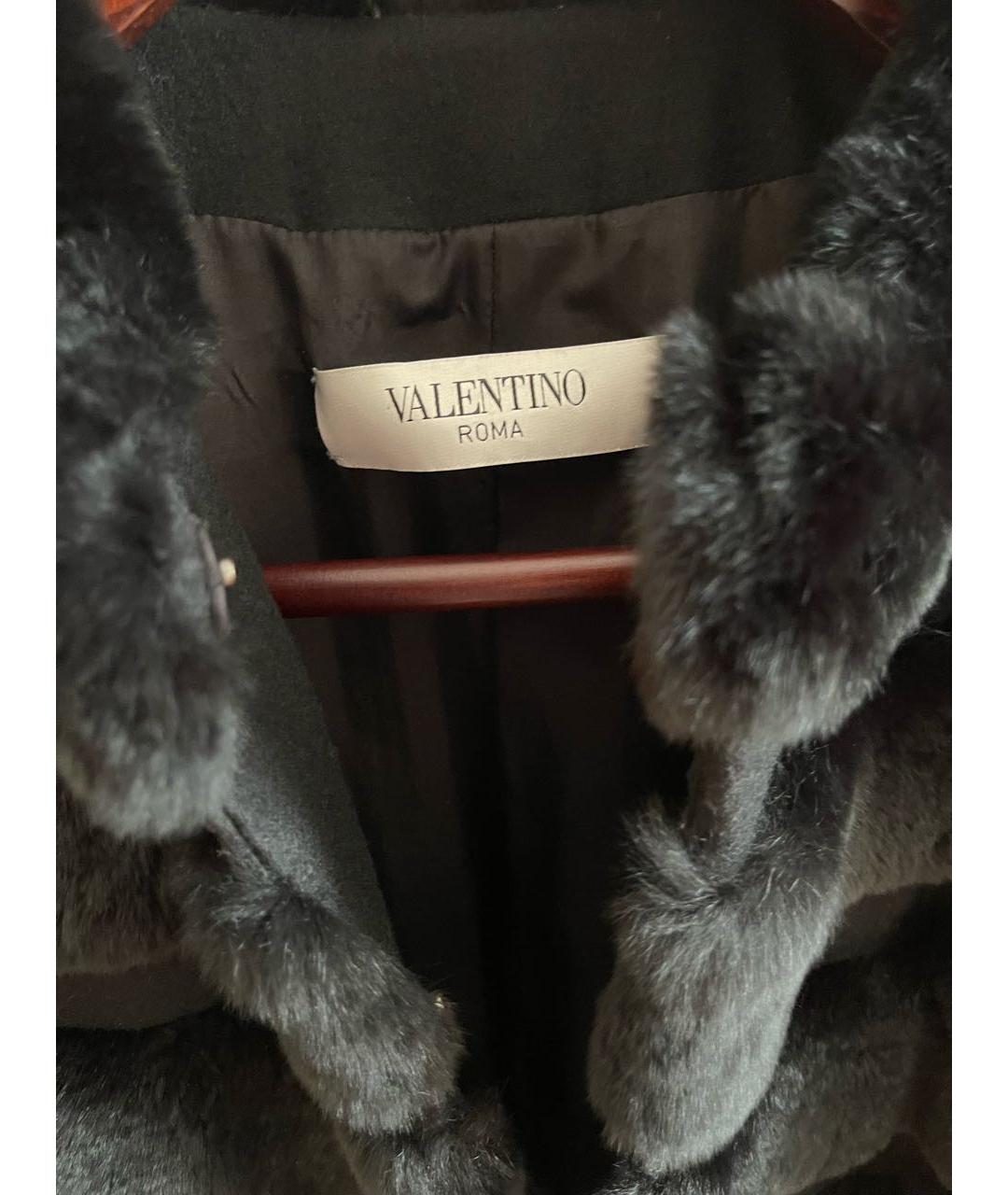 VALENTINO Черная меховая шуба, фото 3