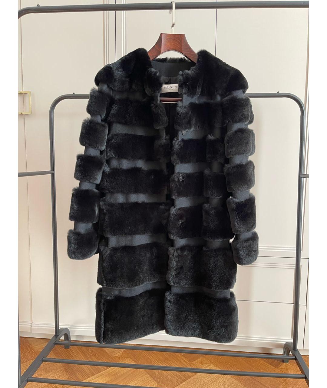 VALENTINO Черная меховая шуба, фото 6