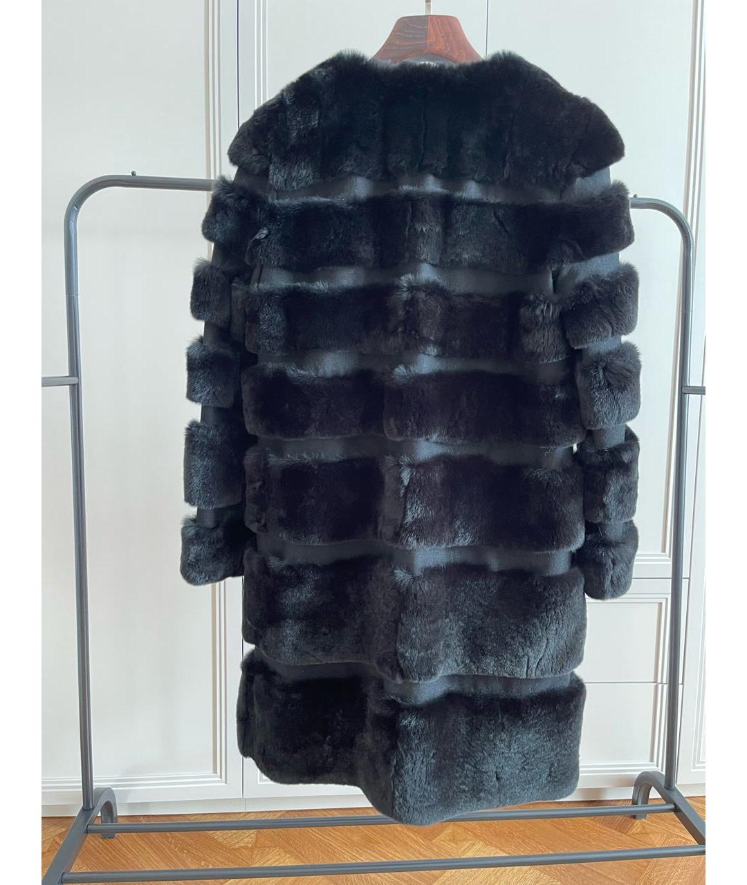 VALENTINO Черная меховая шуба, фото 2