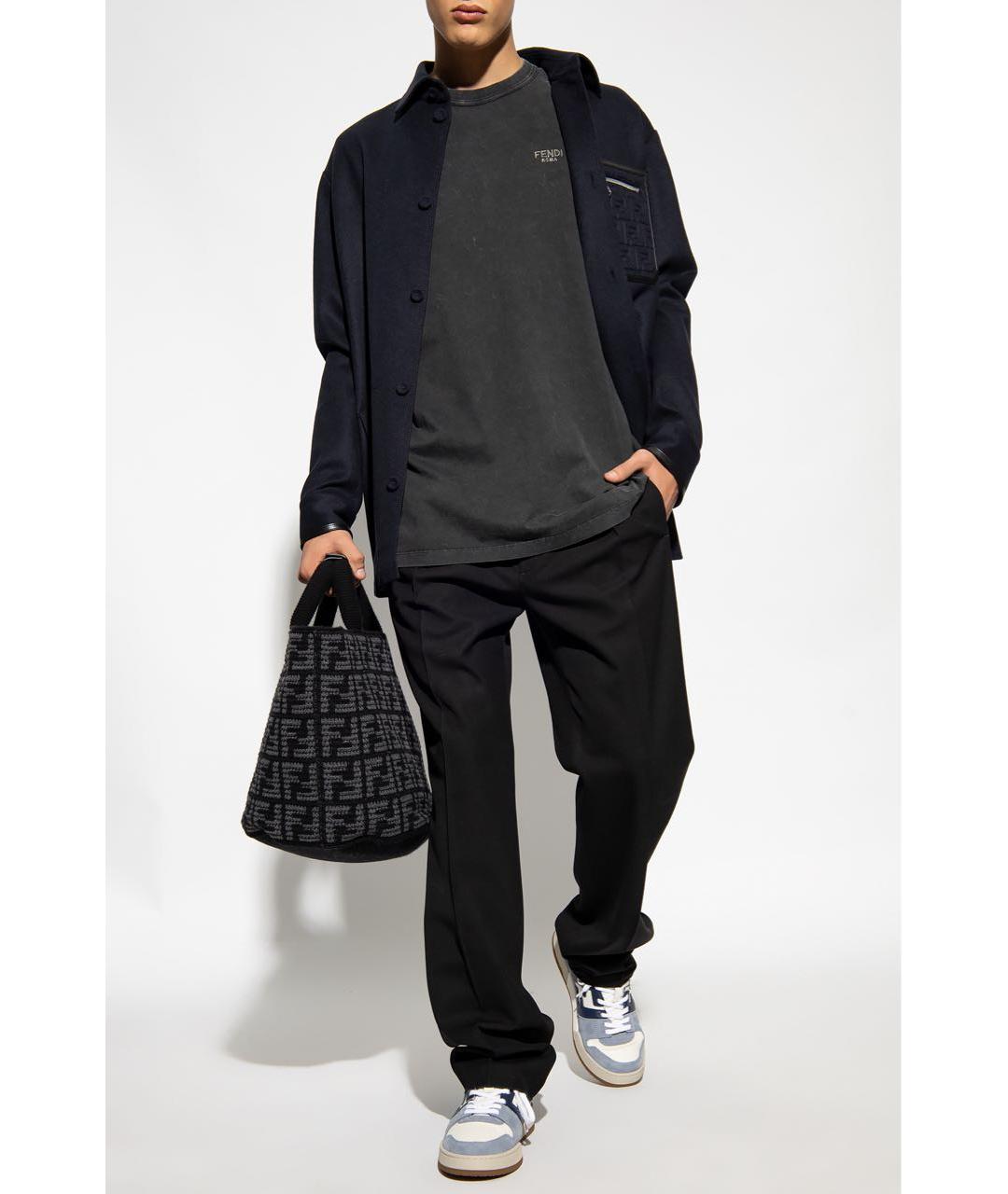 FENDI Темно-синяя кашемировая куртка, фото 3