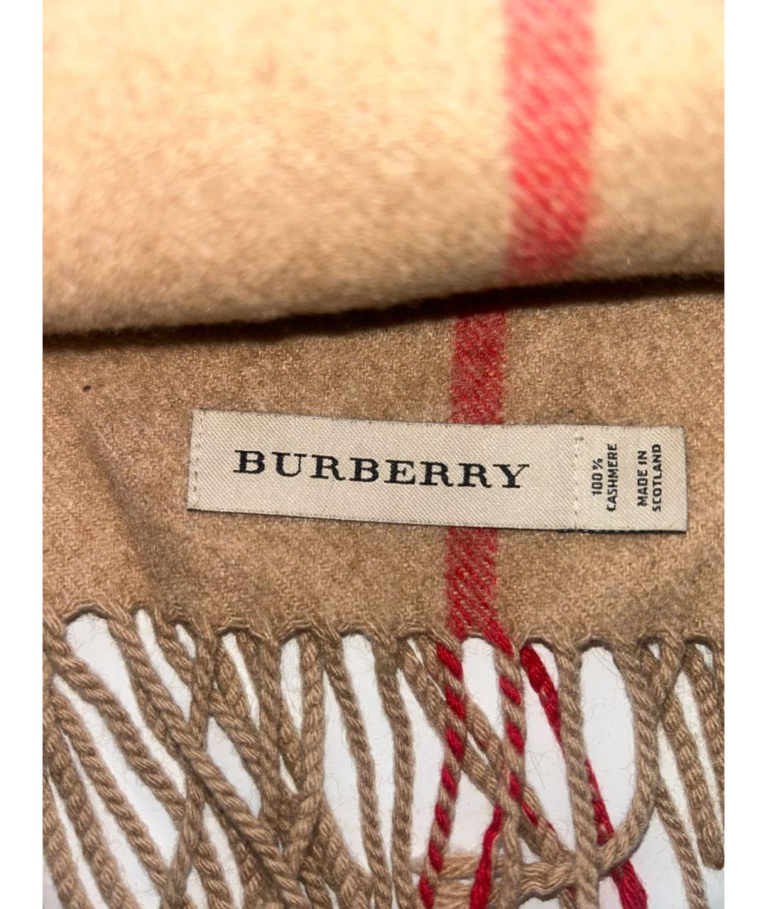 BURBERRY Бежевый кашемировый шарф, фото 2