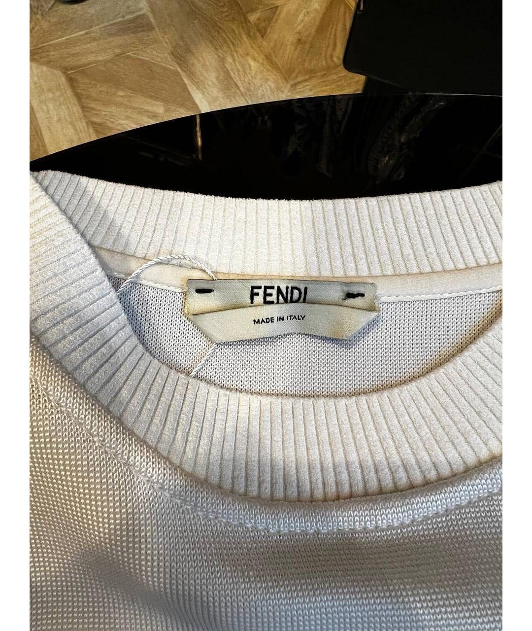 FENDI Белый джемпер / свитер, фото 3